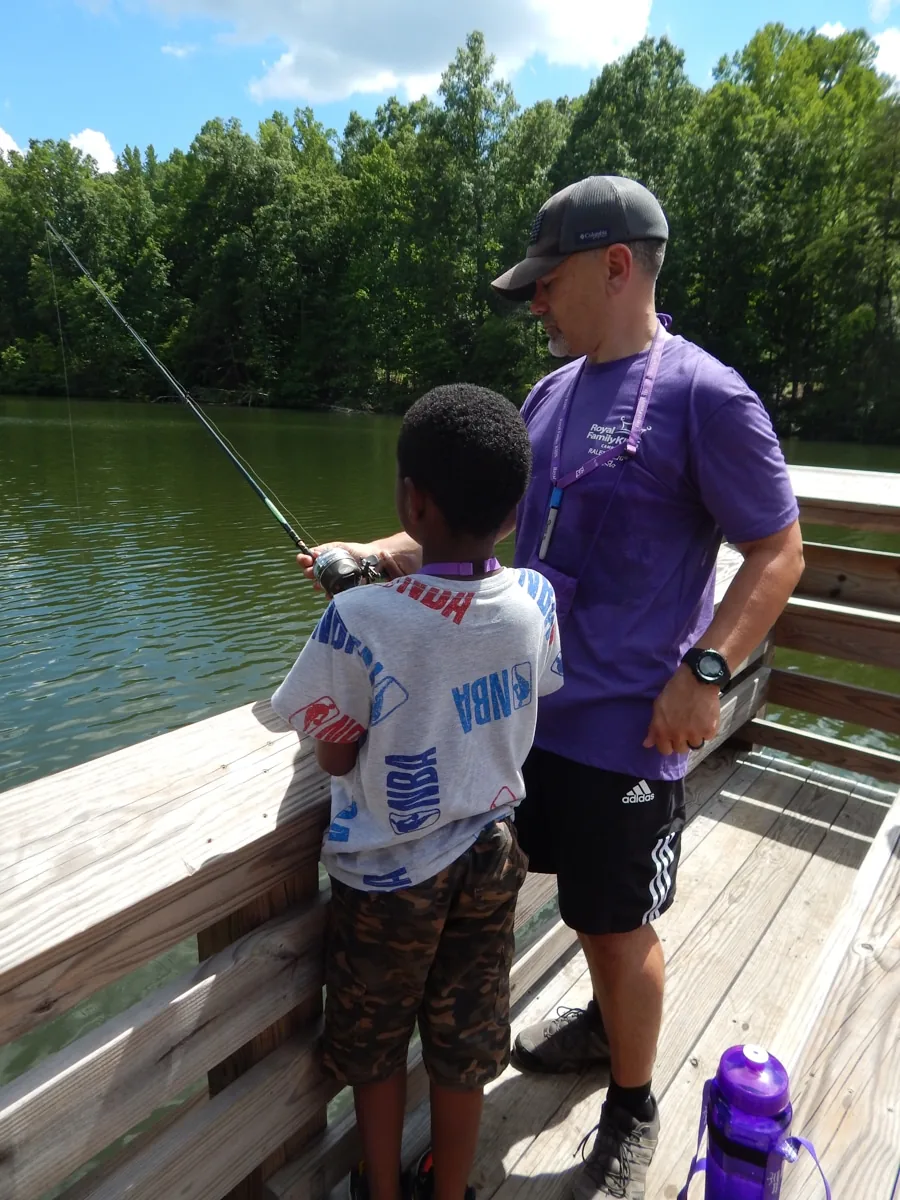 A camper at a Foster Hope summer camp